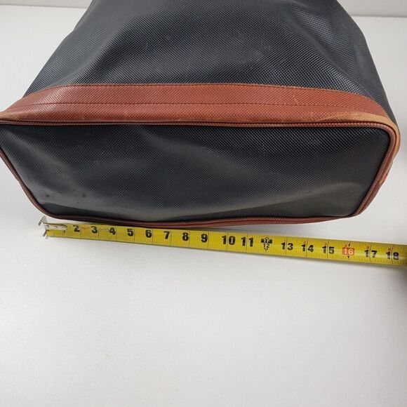 Bottega Veneta Black Drawstring Backpack with Brown Trim main image 6